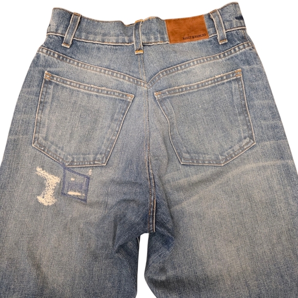 Madewell Rivet & Thread High-Waist Distressed Stovepipe Boyfriend Jeans Size 27 - Picture 3 of 14